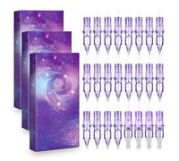 ATOMUS 50pcs Purple Tattoo Cartridge Needles 5pcs 1001RL 3RL 5RL 7RL 9RL 3RS 5RS 7RS 9RS 15RM Tattoo Needles for Tattoo Gun Pen Liner and Shader Pattern for Pen Rotary Machine Tattoo Supplies