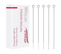 ATOMUS 50pcs Tattoo Needles Set Disposable Tattoo Needles in 5 Models 1RL 3RL 5RL 7RL 9RL Stainless Steel Taeto Needles for Tattoo Pen Machine