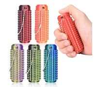 ATOMUS 5PCS Little Ouchies Pain Fidget Toys Spiky Grippie Stim Keychain Pain Stim Fidget Keyring Spiky Sensory for Relaxation Stress Relief Anxiety Relief Novelty Gifts for Work and Study