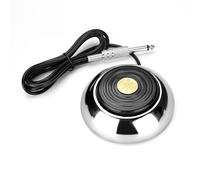 ATOMUS Interruptor de pedal de pie de acero inoxidable plateado para fuente de alimentación de máquina de tatuaje
