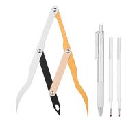 ATOMUS Regla de aleación de aluminio para tatuaje de cejas, regla de proporción dorada, herramienta de maquillaje con marcador blanco de 0,8 mm, punta gruesa, calibrador de microblading para colocar