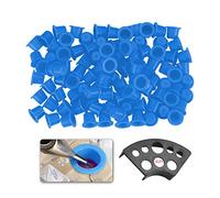 ATOMUS Tattoo Ink Caps Cups 600 Pieces Blue Medium Tattoo Cap inks Cups Pigment Cap Plastic Inks Cup Tattoo Accessories Disposable
