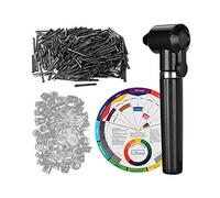 ATOMUS Tattoo Ink Mixer Machine Kit Black Electric Tattoo Pigment Agitator Mixing 100pcs Mixing Sticks Tattoo Ink Cups 1pc Mini Color Wheel for Tattoo Maquillaje permanente Microblading