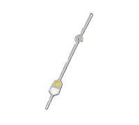 ATOMUSERLY 1 Aguja de Segundos 62MAS NH35 13 mm, Luminosa Verde C3, Accesorio for Reloj Buceo Compatible con Movimientos NH34, NH36, 4R y 7S(Silver Black)