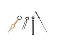 ATOMUSERLY 1 Juego de Herramientas reparación Agujas Reloj Negras, Piezas, GMT Naranjas, Rojas y Azules, Puntero Luminoso Verde, Compatible con Movimiento NH34(Color 6)