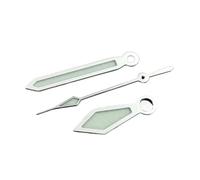 ATOMUSERLY 1 Juego de manecillas for Reloj NH35/36, segundero Luminoso Verde, Accesorios Plateados(27N)