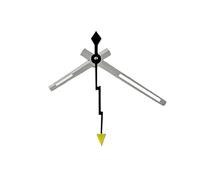 ATOMUSERLY 1 Juego de manecillas Luminosas for Reloj NH35, con Puntero Segundos y Mecanismo automático NH36, Color Plata, Dorado, Negro Rojo(Gun Gold)