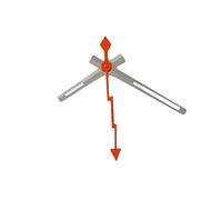 ATOMUSERLY 1 Juego de manecillas Luminosas Verdes for Relojes NH35/NH36/4R/7S(Silver Red)