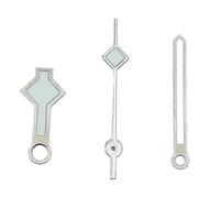 ATOMUSERLY 1 Juego de manecillas NH35 Plateadas, Doradas, Rosas y Negras, Luminosas Verdes, compatibles con Movimientos NH36, 7S26, 7S36, 4R35 4R36(Silver)
