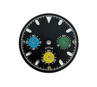 ATOMUSERLY 1 Pieza 29,5mm S Logo Panda DTN Dial Fit VK63 Movimiento Verde Luminoso Colorido Accesorios de Reloj(W-D-872)