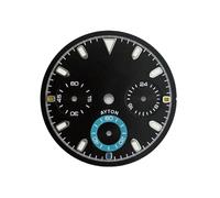 ATOMUSERLY 1 Pieza 29,5mm S Logo Panda DTN Dial Fit VK63 Movimiento Verde Luminoso Colorido Accesorios de Reloj(W-D-876)