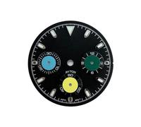 ATOMUSERLY 1 Pieza 29,5mm S Logo Panda DTN Dial Fit VK63 Movimiento Verde Luminoso Colorido Accesorios de Reloj(W-D-878)