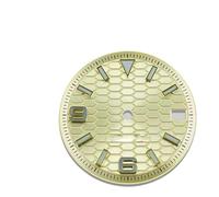ATOMUSERLY 1 Pieza for NH35/NH36 diámetro de Esfera 28,5mm/31mm Azul Verde Luminoso Accesorios Reloj Fecha única(Gold,28.5mm)
