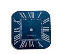 ATOMUSERLY 1 Unidad for NH35/NH36 Dial 27mm Cuadrado S Logo Fecha única sin Accesorios Luminosos for Reloj(Blue)