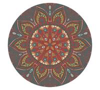 ATOMUSERLY Alfombra De Oración Antideslizante, Resistente A La Suciedad, Al Desgaste, Estilo Mandala, Redonda for Dormitorio, Sala Estar, Decoración del Hogar, 1 Ud(SA5685-SD,Customizable Size)