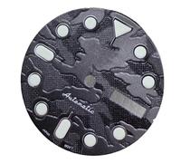 ATOMUSERLY Dial con Logotipo S de 28,5mm, Calendario Dual SKX Gteen, Ajuste Luminoso for Accesorios Reloj Movimiento NH36/4R36, 1 ud(Camouflage)