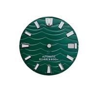 ATOMUSERLY Dial de 28,5mm con Logotipo S C3, Luminoso, Verde, Adecuado for Movimientos NH35/NH36, Accesorios Reloj, 1 ud(Green)