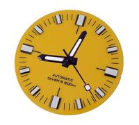 ATOMUSERLY Esfera de Reloj 28,6mm for NH35 NH36 ETA2824 PT5000 SW2000 ST2130, Caja Tortuga 42mm, Mano Naranja, 1 ud(Yellow dial Hand,Fit nh35 nh36)