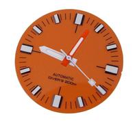 ATOMUSERLY Esfera de Reloj 28,6mm for NH35 NH36 ETA2824 PT5000 SW2000 ST2130, Caja Tortuga 42mm, Mano Naranja, 1 ud(Orange dial Hand,Fit eta2824 PT)