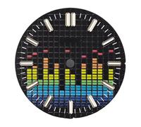 ATOMUSERLY Esfera de Ritmo Musical 28,5mm con C3 Full Lume, Compatible Pieza Repuesto Reloj Movimiento NH35A/MIYOTA 8215, 1 ud(White NO Logo)