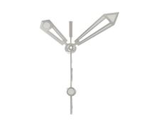 ATOMUSERLY Juego de manecillas Luminosas Verdes Estilo NH35 C3 for Relojes con Movimiento NH34, NH36, NH38 y NH70, Puntero 300 Agujas(Silver Orange)