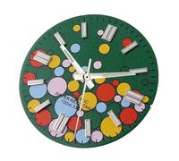ATOMUSERLY Piezas de Esfera Reloj con Globo Acero, sin Logotipo, for NH35, NH36, NH37, NH38, NH39, Movt, 29mm, índice Luminoso, Borde Plateado, 1 ud(Green dial Hand,For Eta2824)