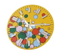 ATOMUSERLY Piezas de Esfera Reloj con Globo Acero, sin Logotipo, for NH35, NH36, NH37, NH38, NH39, Movt, 29mm, índice Luminoso, Borde Plateado, 1 ud(Yellow dial Hand,For Eta2824)