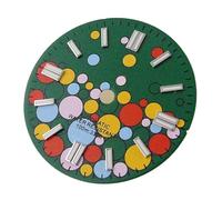 ATOMUSERLY Piezas de Esfera Reloj con Globo Acero, sin Logotipo, for NH35, NH36, NH37, NH38, NH39, Movt, 29mm, índice Luminoso, Borde Plateado, 1 ud(Green dial,For nh35 nh36)
