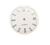ATOMUSERLY Reloj a Rayas con Calendario único Luminoso Verde, Esfera de 29,8mm for NH35 NH36, Movimiento for Hombres, Piezas Reloj Pulsera, 1 ud(Coffee)