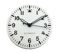 ATOMUSERLY Reloj Estilo Aviador con Esfera y manecillas, 29mm, Negro, Azul, Verde, Blanco, C3, Luminoso, Apto for Movimiento NH35 NH36 ETA2824 PT5000, 1 ud(White Dial 1,For NH35 NH36)