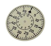 ATOMUSERLY Reloj Luminoso for piloto de Buzo, Esfera Blanca Vintage 29mm/33,5mm for NH35 NH36 NH37 NH38 NH39 ETA PT, 1 ud(Dial B,33 MM for eta2824 PT)