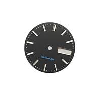 ATOMUSERLY Reloj Luminoso Verde con Esfera de 28,5mm, Accesorio Dos Caras Ventana Calendario for Movimiento NH36A/4R36, 1 ud(White)