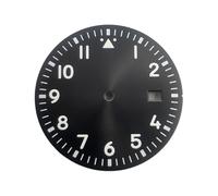 ATOMUSERLY Reloj Pc de 34mm, Esfera DIT, Estilo piloto Luminoso estéril, Apto for Caja Movimiento NH35 NH36(Black)