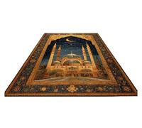 ATOMUSERLY Tapetes Antideslizantes Lavables for El Suelo, Tapete for Oración, Decoración del Templo, Suave Y Esponjoso, Ramadán, 1 Ud(304-3,3.2x5.2ft(100x160cm))