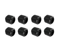 ATooi Accesorio de Tubo Suave, Adaptador G1/4", for 3/8" ID x 5/8" OD o 3/8" ID x 1/2" OD, Conector for Caja de computadora (Color : Black 8pcs, Size : 10x16mm)