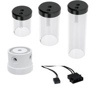 ATooi Bomba D5 18W Elevación de Flujo máximo 4 Metros 1260L/H/Bomba combinada D5 + depósito/Longitud 190 mm 230 mm 310 mm/Tanque de refrigerante (Color : Pom-whiteblack-Pump, Size : 210mm Rese