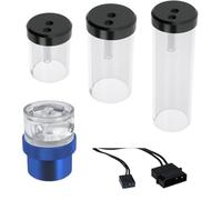 ATooi Bomba D5 18W Elevación de Flujo máximo 4 Metros 1260L/H/Bomba combinada D5 + depósito/Longitud 190 mm 230 mm 310 mm/Tanque de refrigerante (Color : ARY-Blueblack-Pump, Size : 130mm Reser