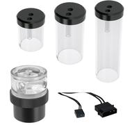 ATooi Bomba D5 18W Elevación de Flujo máximo 4 Metros 1260L/H/Bomba combinada D5 + depósito/Longitud 190 mm 230 mm 310 mm/Tanque de refrigerante (Color : ARY-Black-Pump, Size : 130mm Reservoir