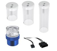 ATooi Bomba D5 18W Elevación de Flujo máximo 4 Metros 1260L/H/Bomba combinada D5 + depósito/Longitud 190 mm 230 mm 310 mm/Tanque de refrigerante (Color : ARY-bluewhite Pump, Size : 130mm Reser