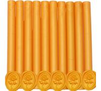 Atopbb - Barras de cera de sellado, 15 barras de sellado de cera, pistola de pegamento para invitaciones de boda, cartas, sobres, tarjetas y manualidades (15, amarillo)