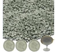 Atopbb Cuentas De Cera Para Sello, Juego De 600 Cuentas De Sello De Cera Verde Salvia, Perfecto Para Invitaciones De Boda, Sobres De Navidad