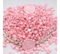 Atopbb Perlas de cera para sellar, 600 cuentas de cera rosa perla, kit de cuentas de sello de cera, perfecto para invitaciones de boda