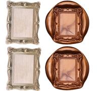 Atopbb Sello de cera para marco, sello de cera de tallado en relieve 3D, bronce dorado, mango de madera, cabezal de sellado de latón, 30 mm de diámetro, 90 mm de longitud total