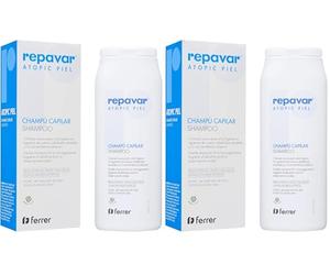 Atopic Piel Repavar - Champú Capilar Acción Antiirritante - Calma el Picor, Protege la Barrera Cutánea y la Descamación - Para Pieles Atópicas, Secas y Muy Secas - 200 ml (Paquete de 2)