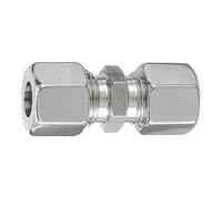 Atornillado recto, diámetro exterior del tubo de 8 mm, PN máx. 100 bares, acero inoxidable 1.4571.