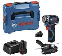 Bosch PRO 18V System Atornillador a batería GSR12V-32FC (incl. batería de 2,0 Ah, GAL 12V-20, GFA 12-M, GFA 12-H, empuñadura auxiliar, medidor de profundidad, L-BOXX)