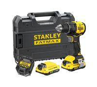 Atornillador a batería stanley fatmax 18v brushless - 2 baterías li-ion 2ah, cargador 1.25a y maletín prostack - sfmcd714d2t-qw