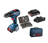 Atornillador bosch gsr 18v-50, 2x2,0ah, 50/24nm, bl, 43 accesorios, to