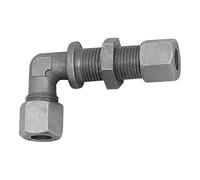 Atornillador de ángulo para cerradura, diámetro exterior del tubo de 28 mm, PN máx. 160 bar, SW1 41, SW2 46, SW3 36, acero galvanizado.
