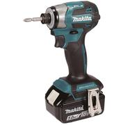 Makita MAKPAC - Atornillador de impacto inalámbrico (18 V, 5,0 Ah, 2 baterías y cargador)